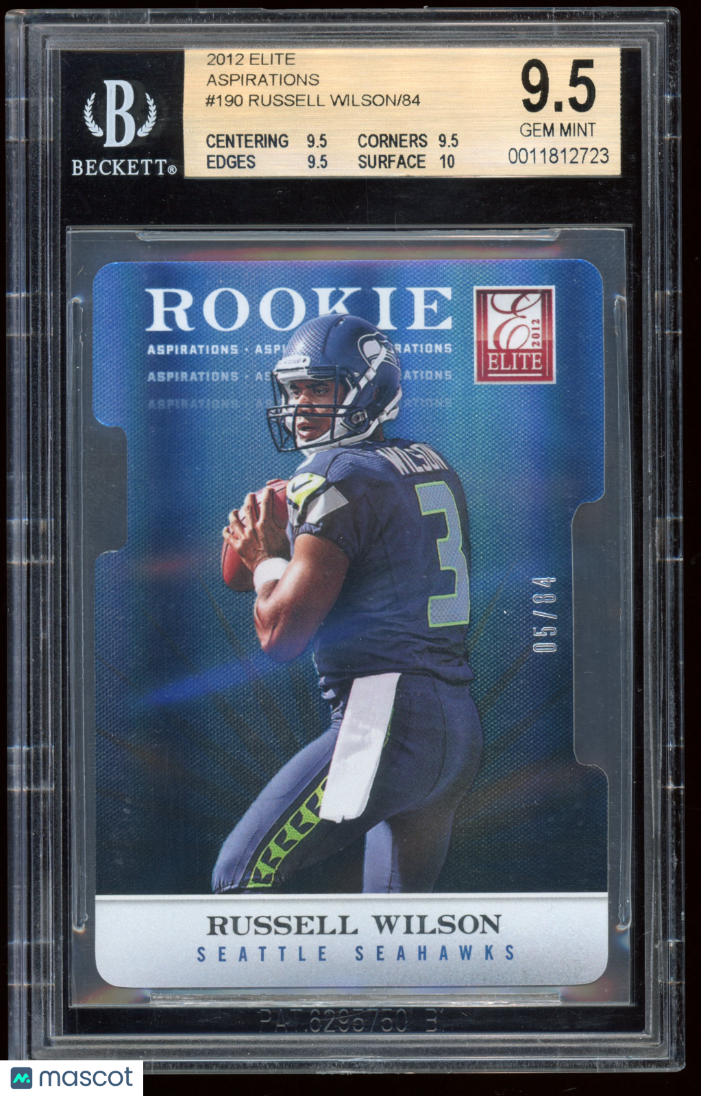 2012 Elite Aspirations Russell Wilson #190 /84 BGS 9.5
