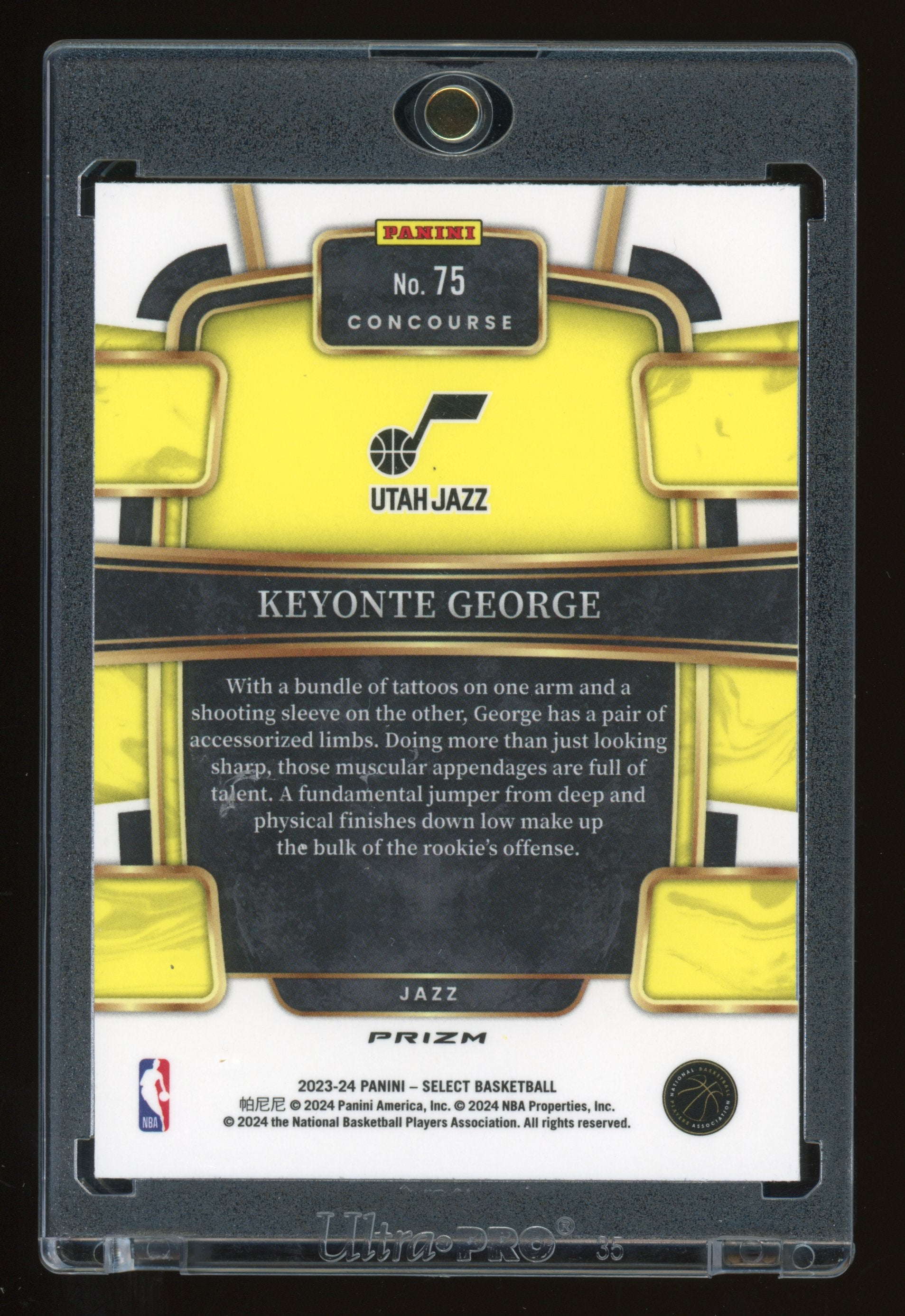 2024 2023-24 Panini Select Prizm Keyonte George #75 RC