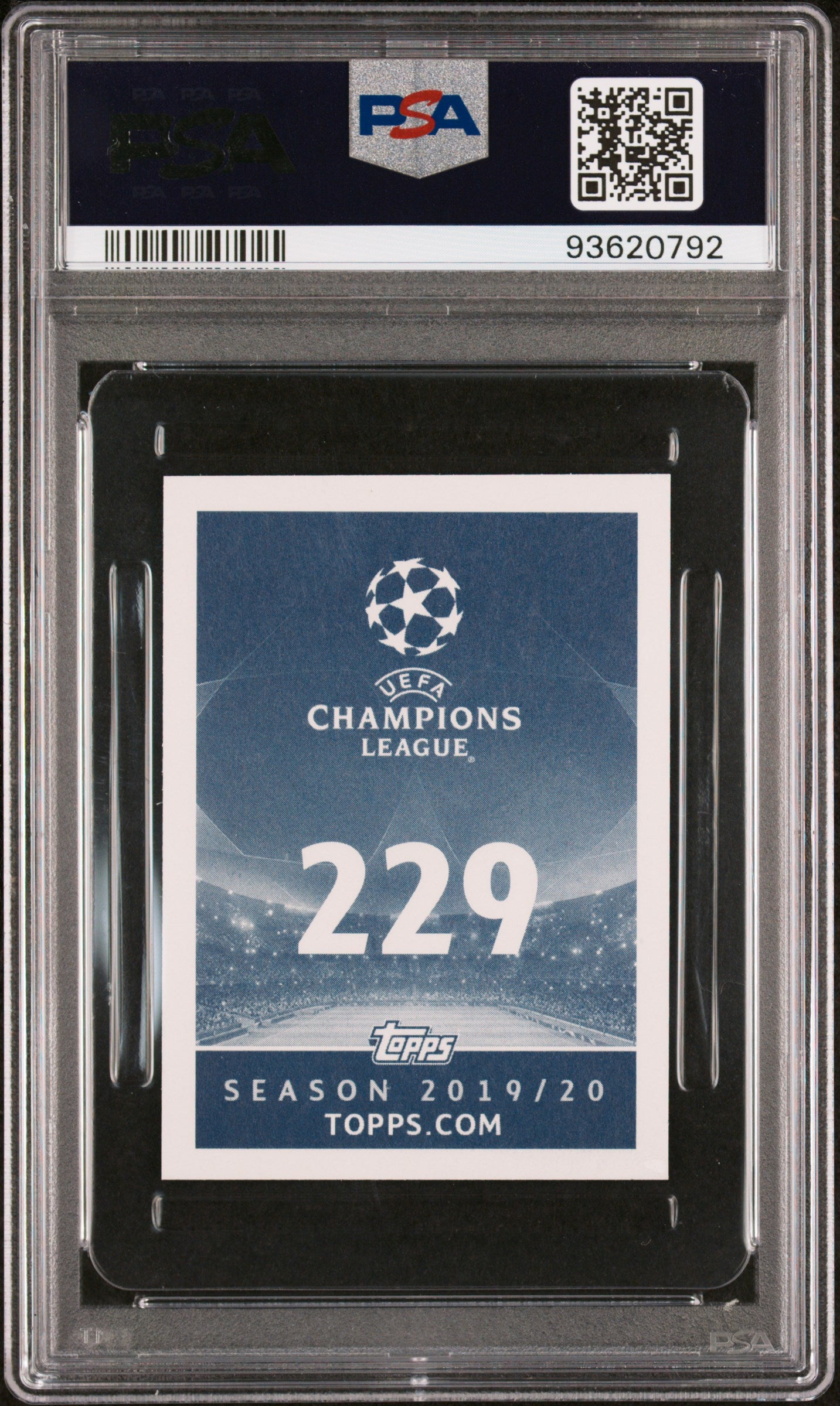 2019 Topps UEFA Champions League Stickers Cristiano Ronaldo #229 PSA 8