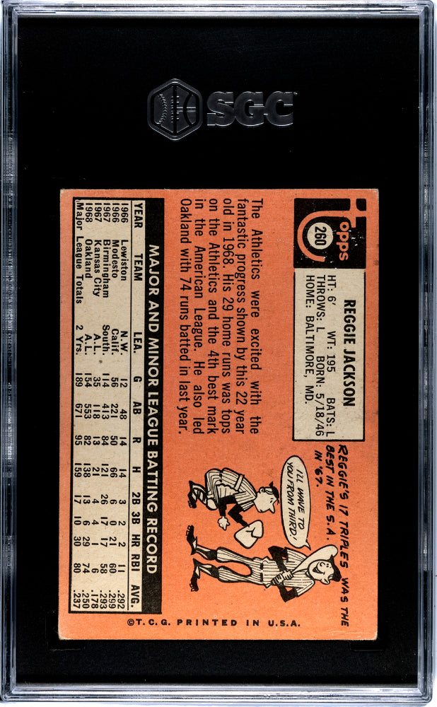 1969 Topps Reggie Jackson #260 SGC 3