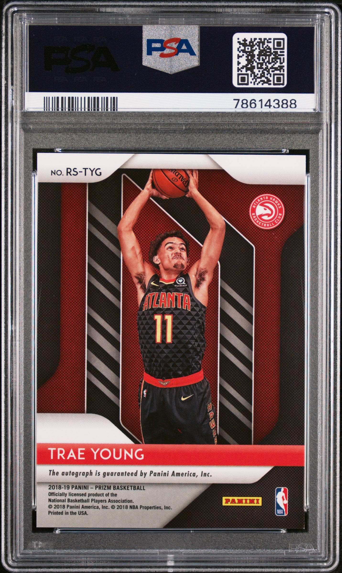 2018 Panini Prizm Rookie Signatures Trae Young #RSTYG PSA 9