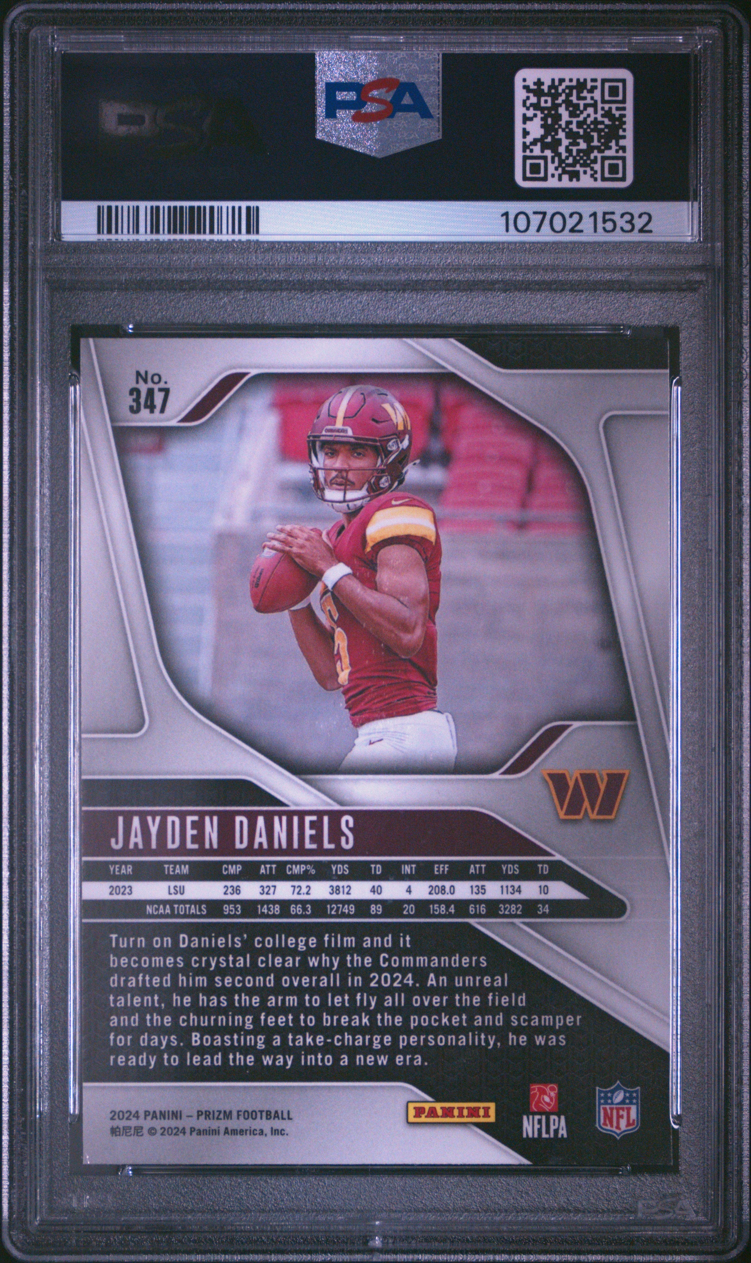 2024 Panini Prizm Jayden Daniels #347 PSA 10