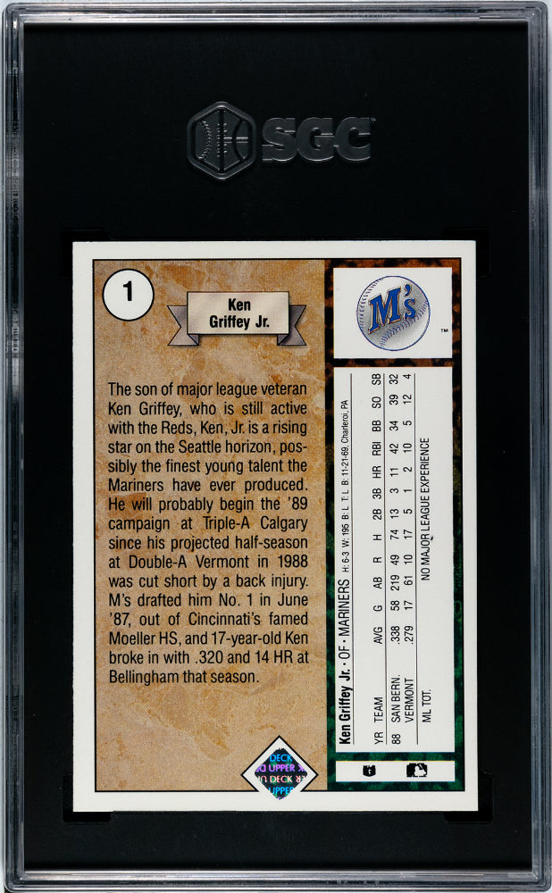 1989 Upper Deck Ken Griffey JR. #1 SGC 8