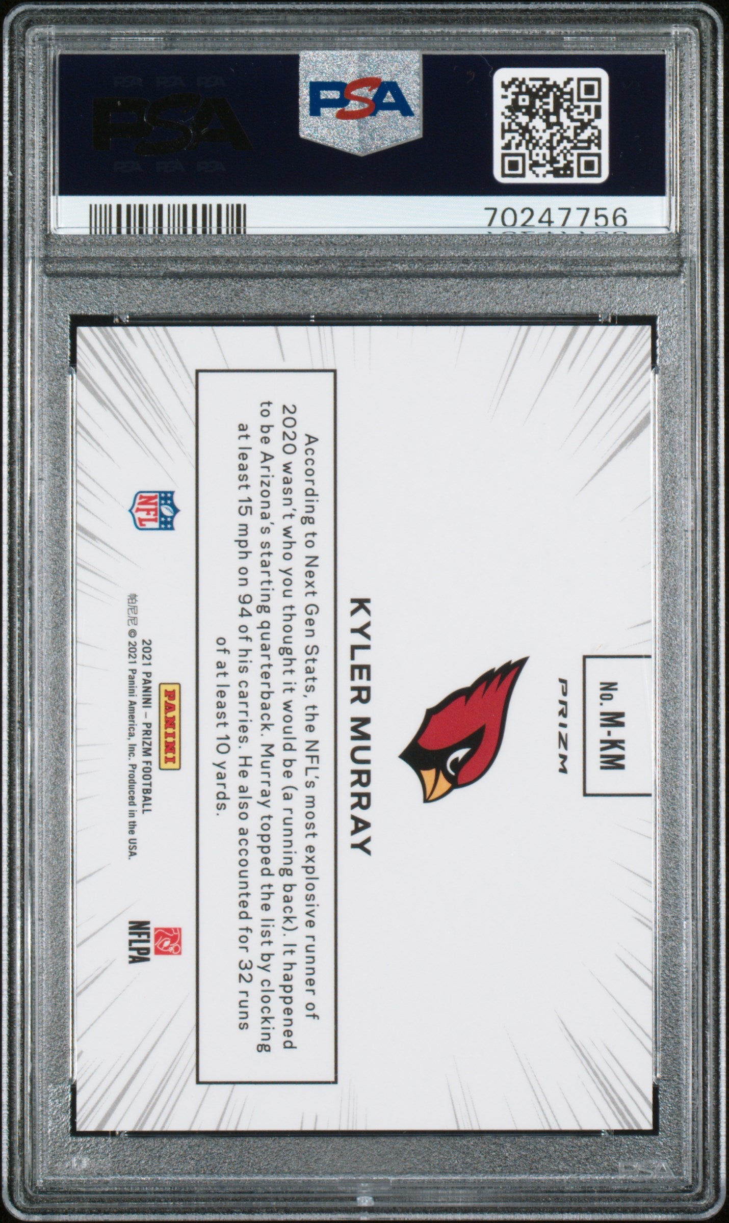 2021 Panini Prizm Manga Kyler Murray #MKM PSA 9