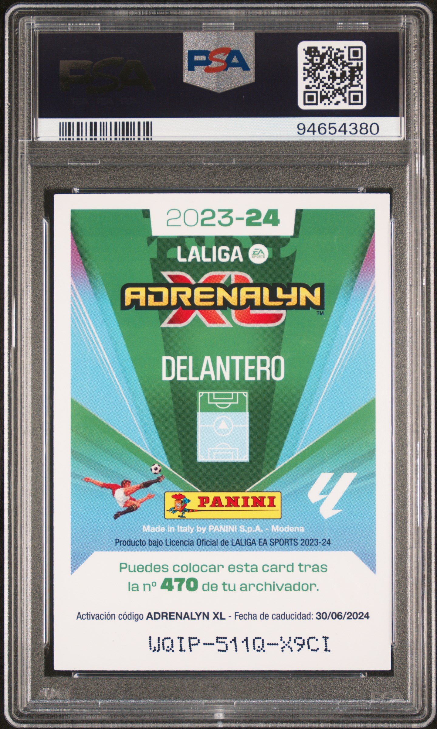 2023 Panini Adrenalyn XL Laliga Dream Box Card Unica L. Messi C. Ronaldo PSA 9