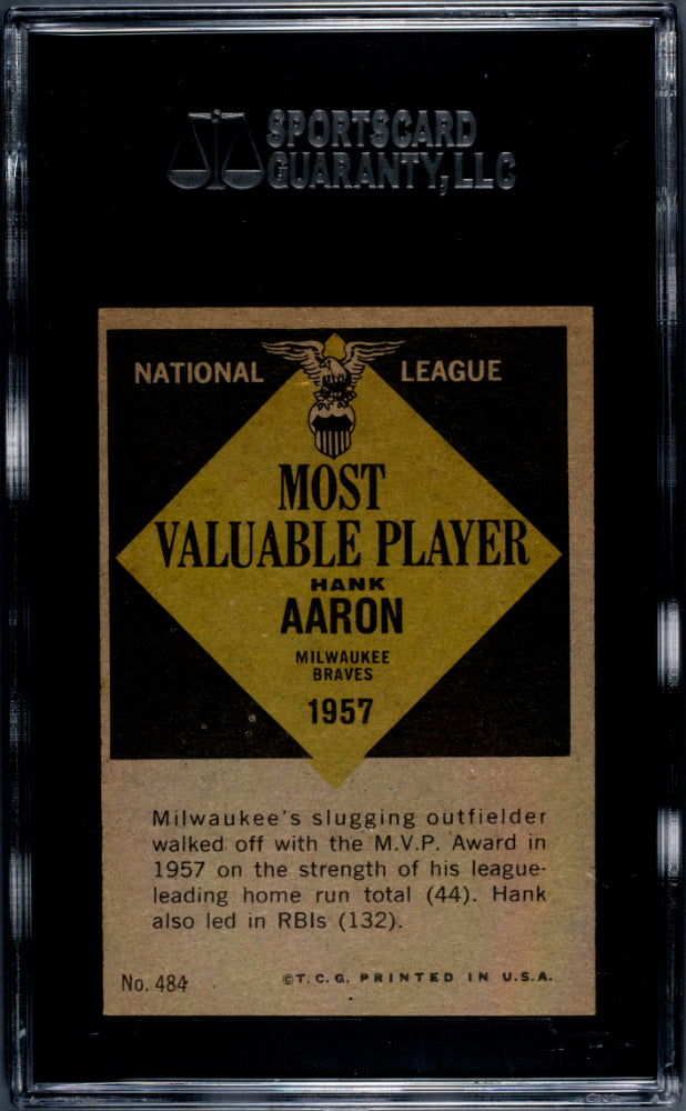 1961 Topps Hank Aaron #484 MVP SGC 6.5