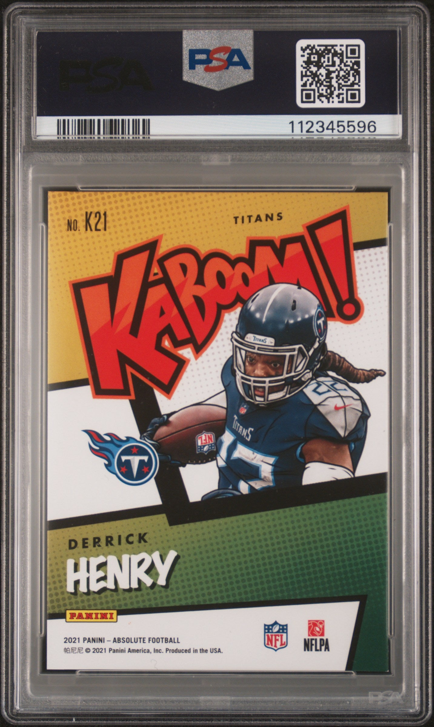 2021 Panini Absolute Kaboom! Derrick Henry #K21 PSA 9