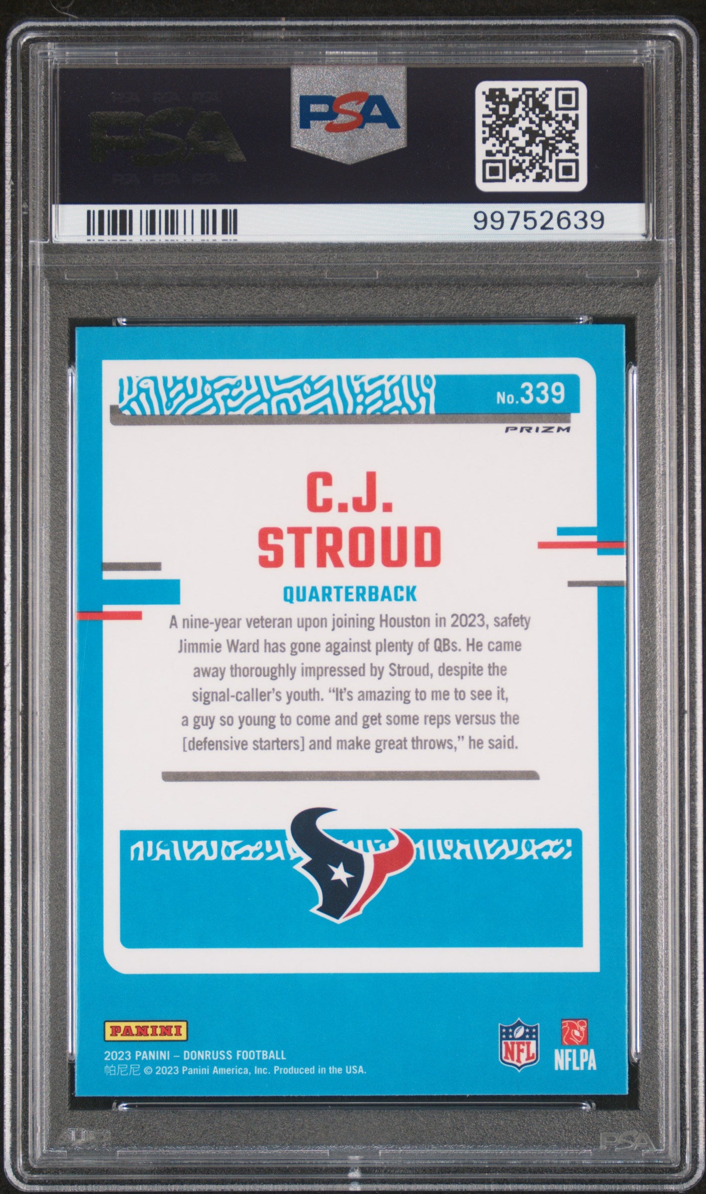 2023 Panini Donruss CJ Stroud #339 PSA 10