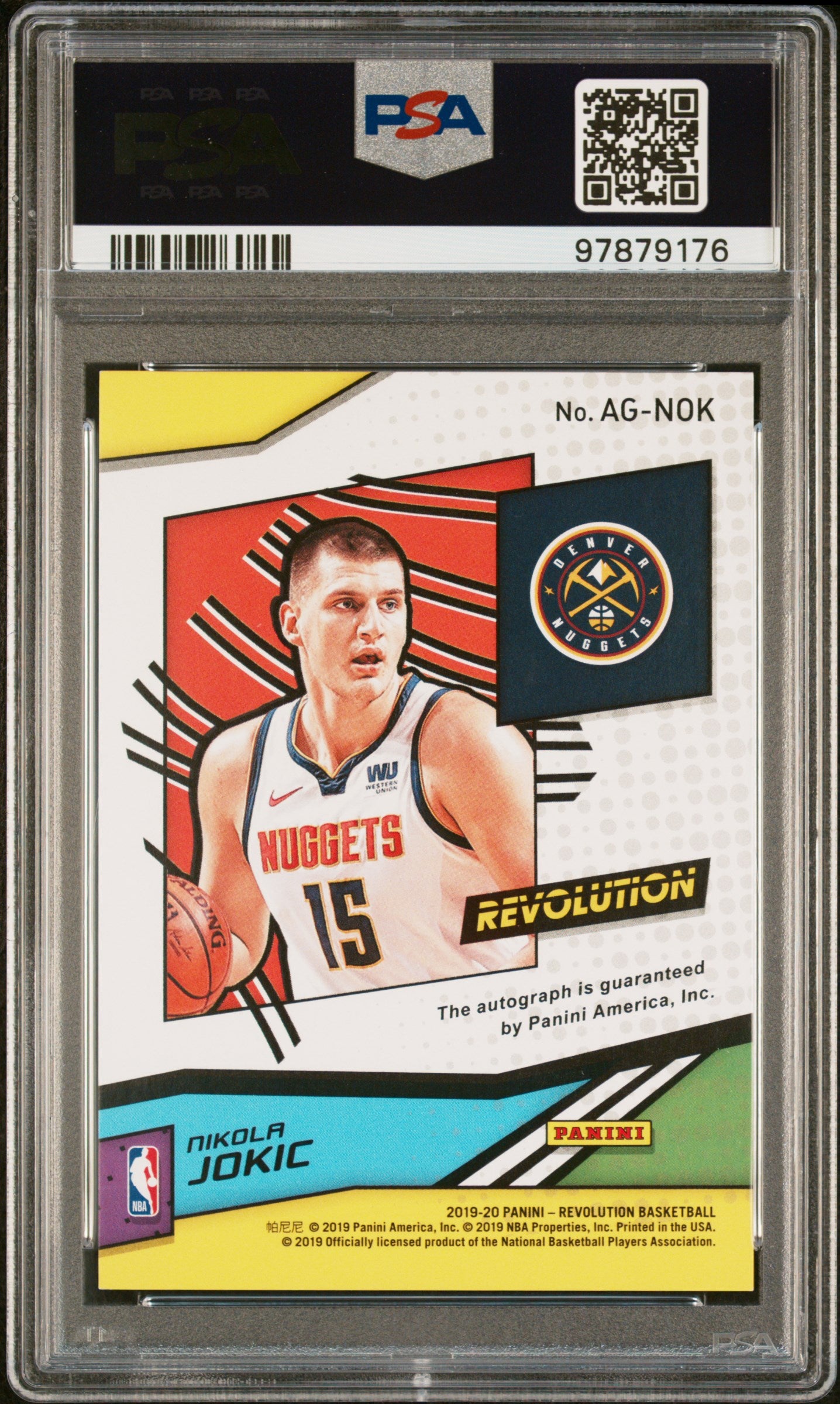 2019 Panini Revolution Autographs Nikola Jokic #NOK PSA 10