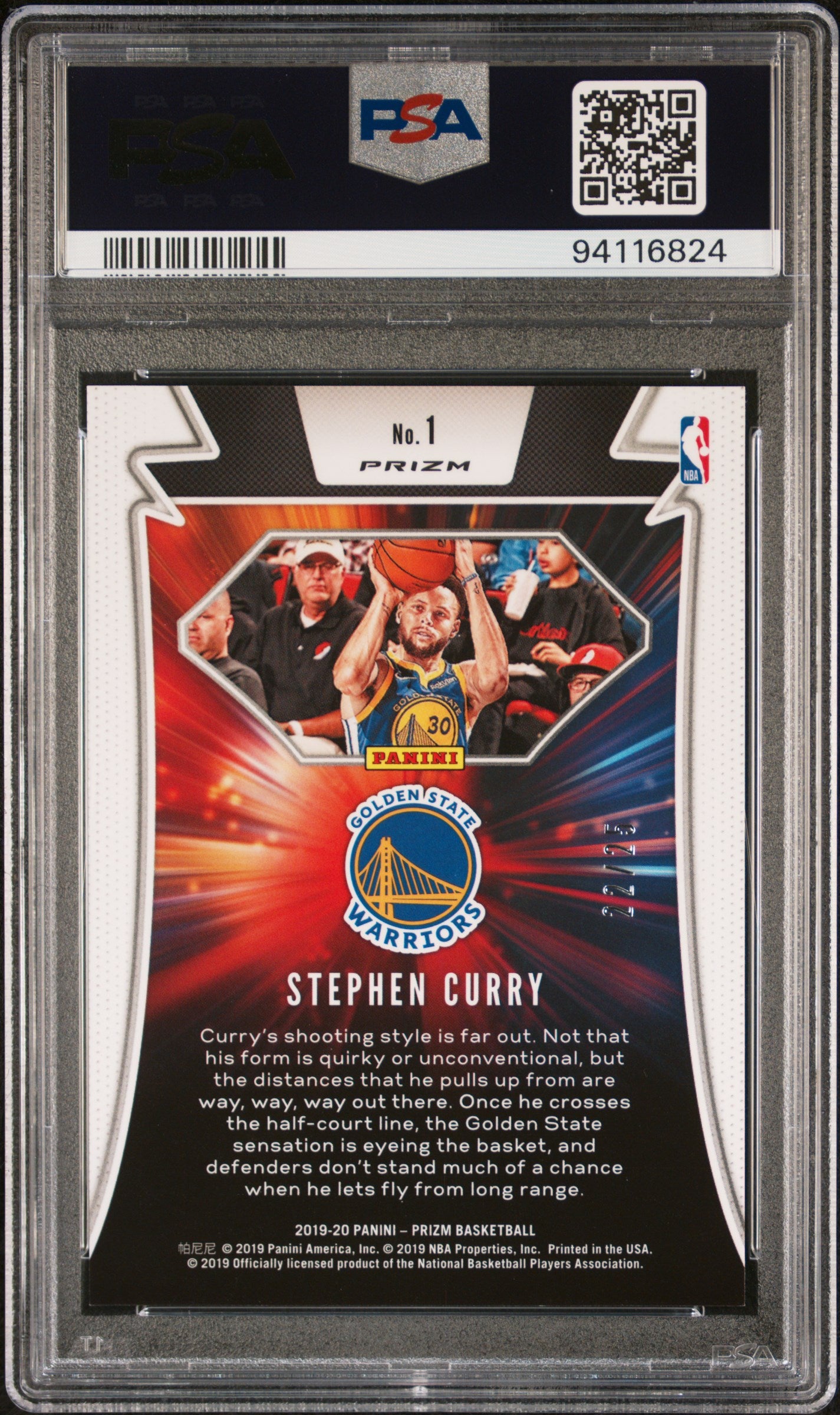 2019 Panini Prizm Far Out! Stephen Curry #1 PSA 10