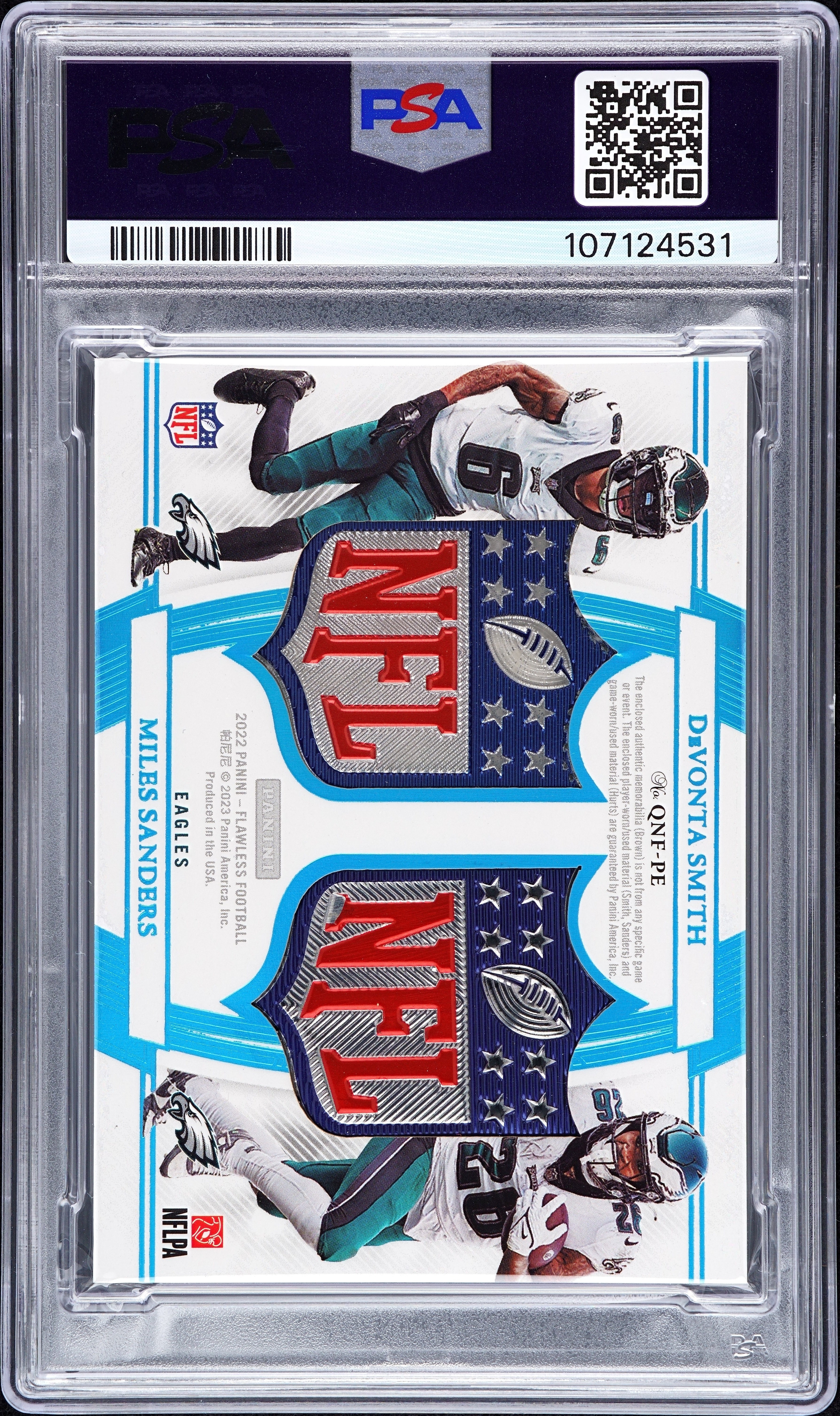 2022 Panini Flawless Quad NFL Shield 1/1 Multiplayer #QNFPE 1/1 PSA A