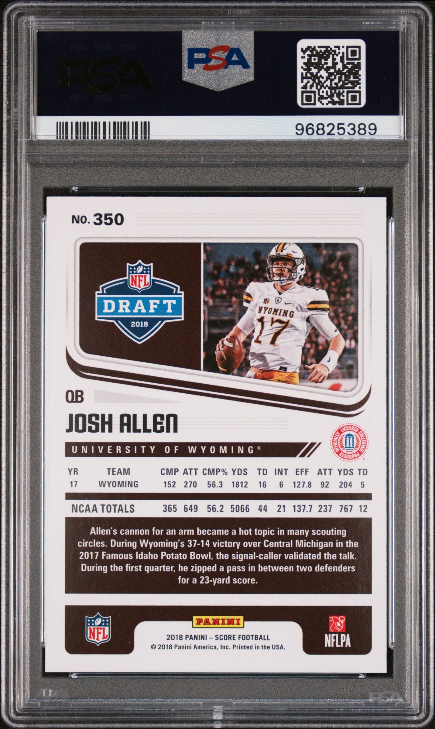 2018 Panini Score Josh Allen #350 PSA 10