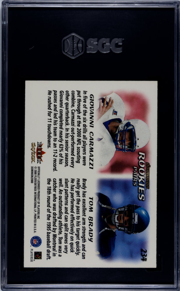 2000 Skybox Dominion Tom Brady #234 SGC 9