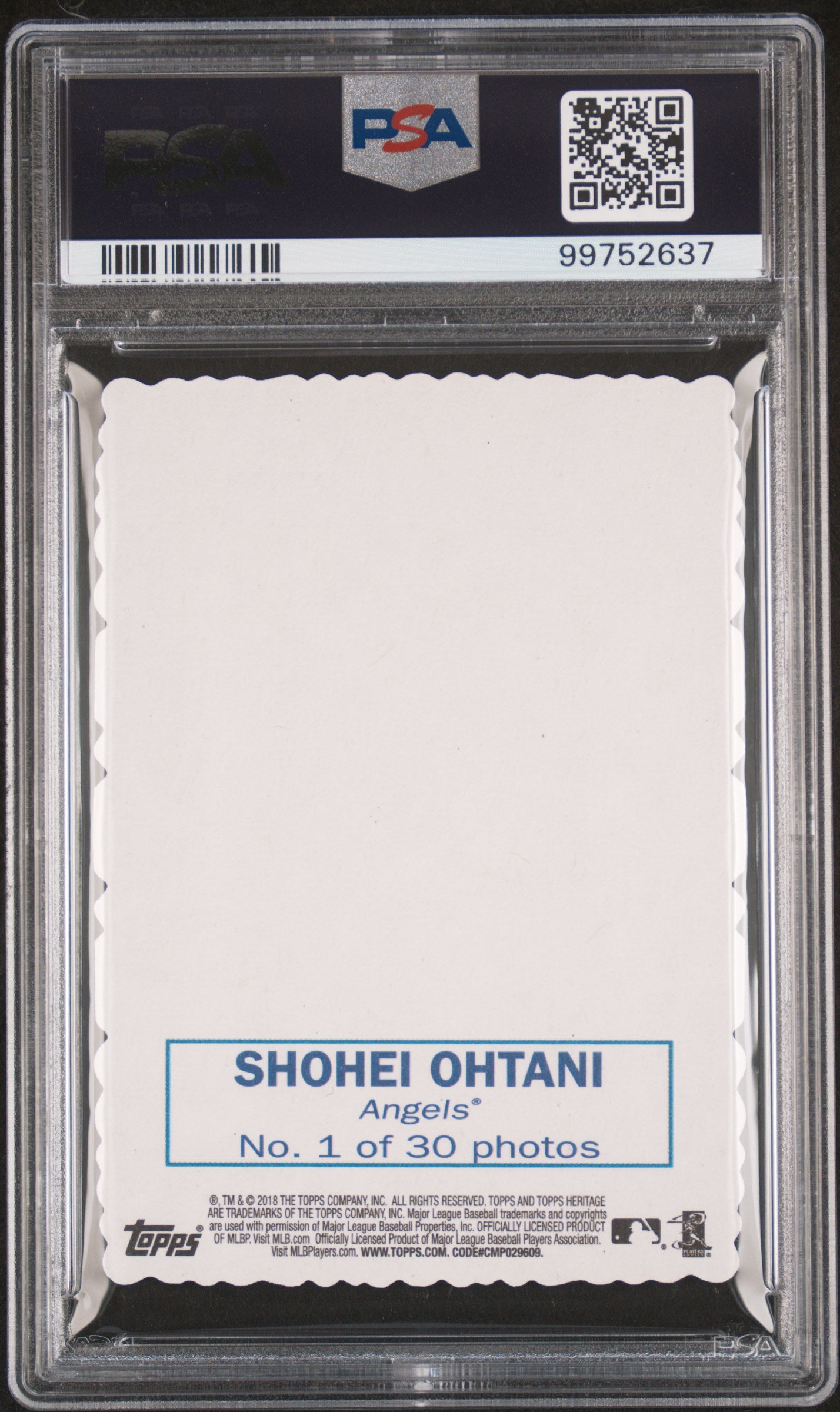 2018 Topps Heritage 1969 Topps Deckle Edge High Numbers Shohei Ohtani #1 '69 H. N. PSA 10