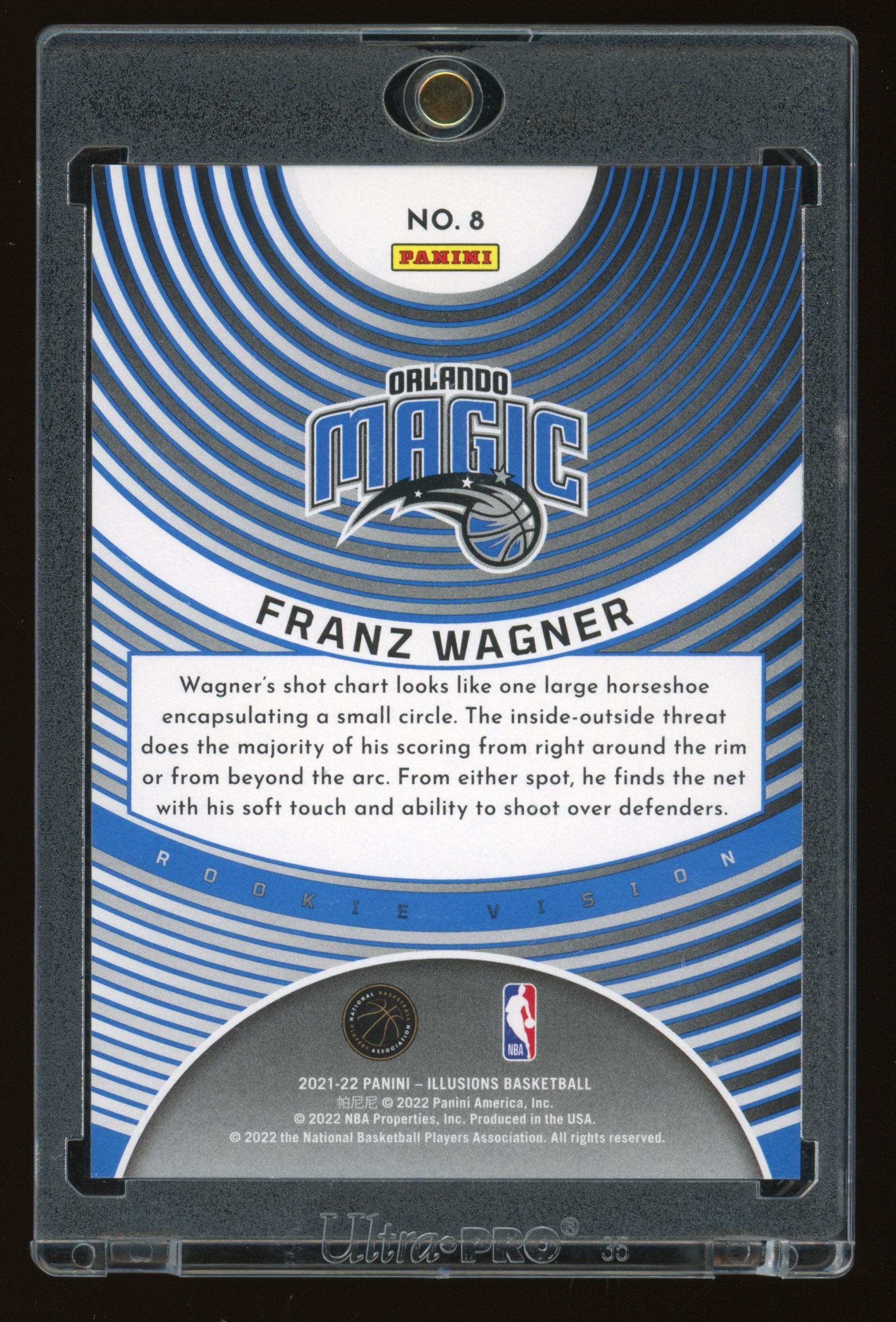 2022 2021-22 Panini Illusions Franz Wagner #8 06/10 RC