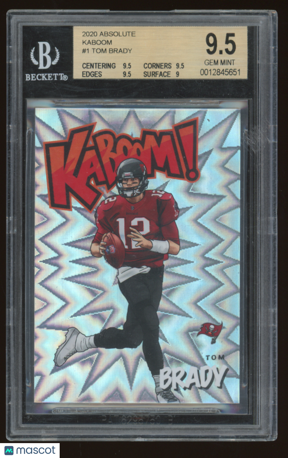 2020 Absolute Kaboom Tom Brady #1 BGS 9.5