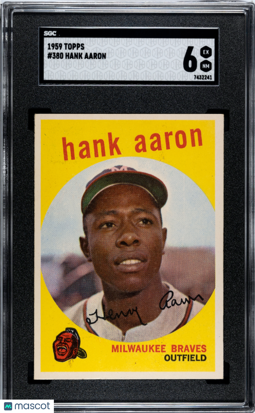 1959 Topps Hank Aaron #380 SGC 6