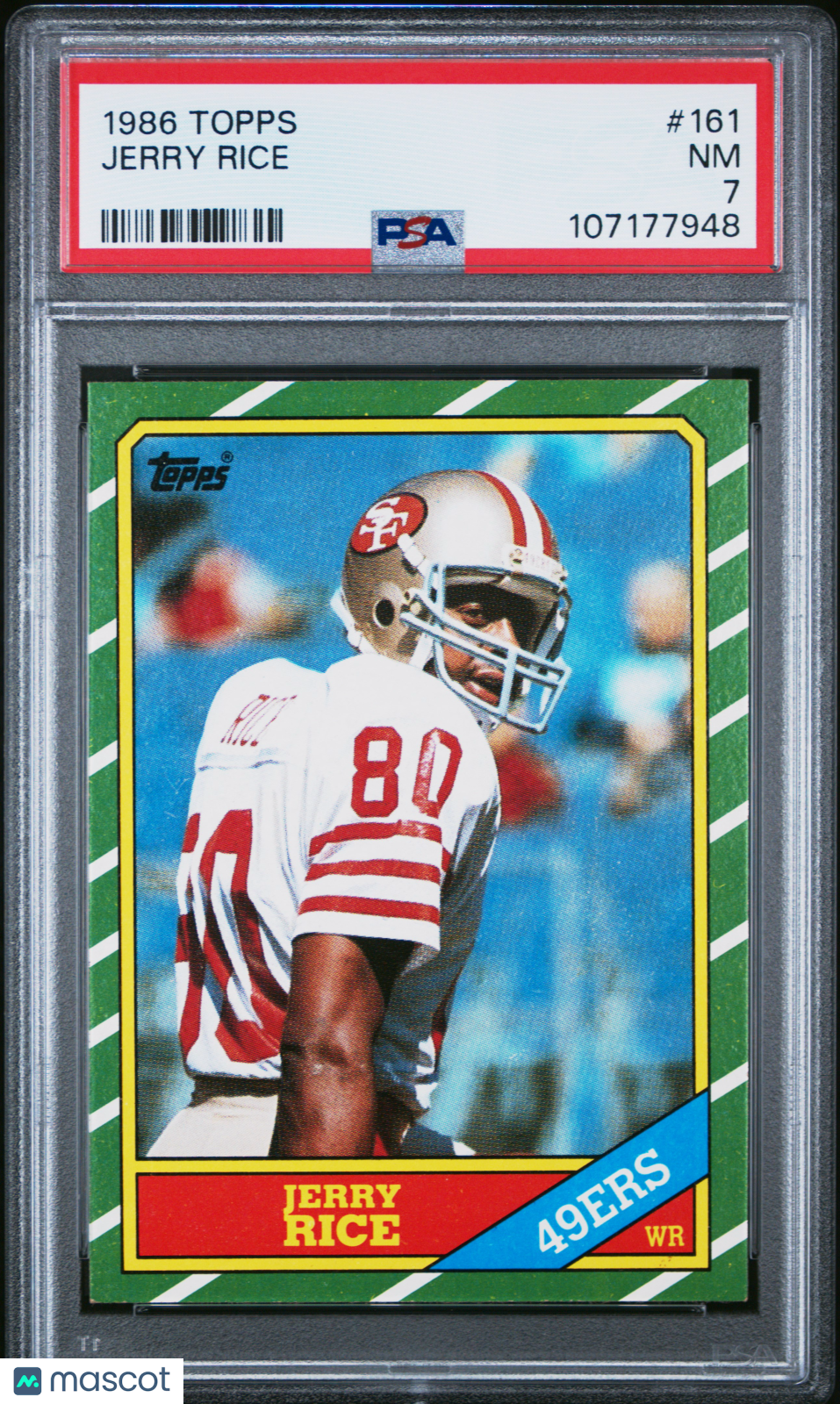1986 Topps Jerry Rice #161 PSA 7