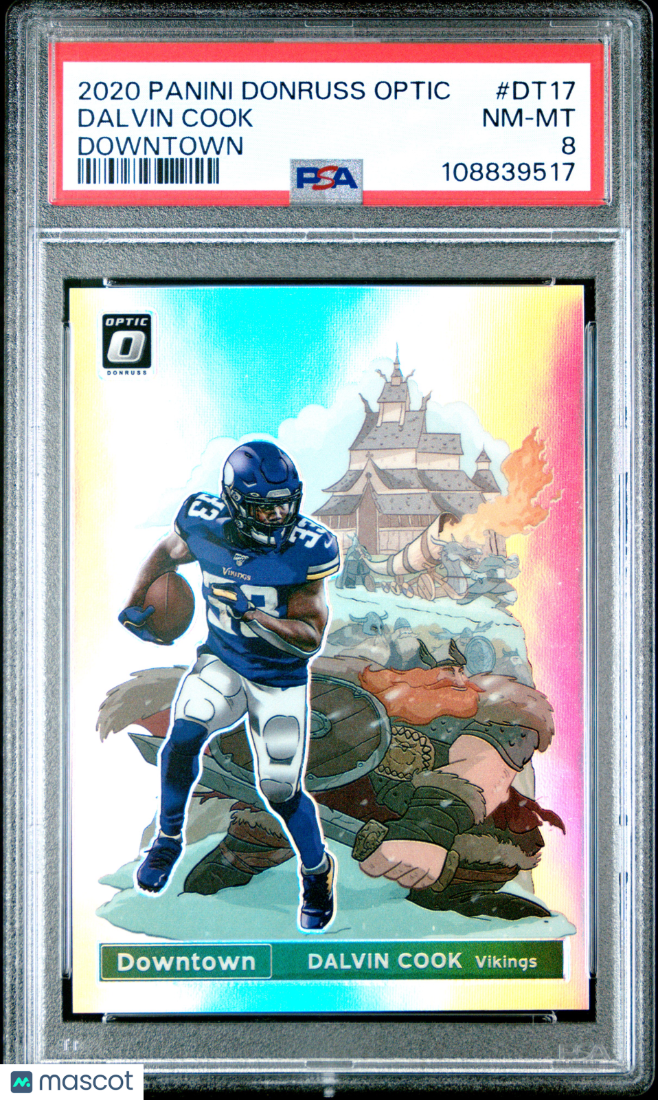 2020 Panini Donruss Optic Downtown Dalvin Cook #DT17 PSA 8