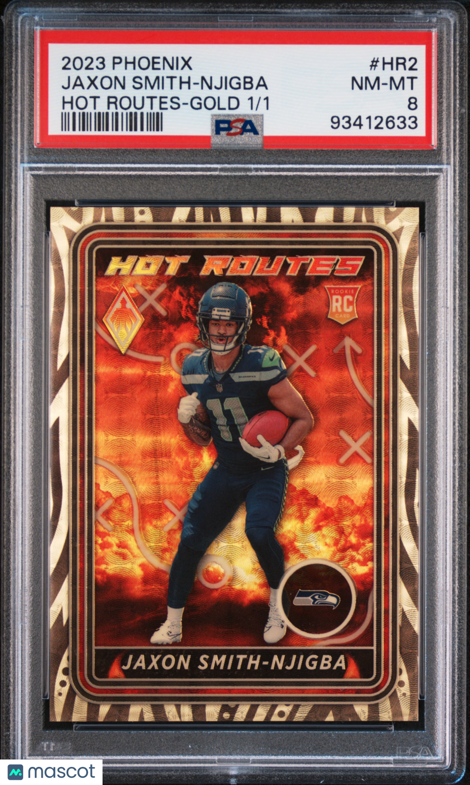 2023 Panini Phoenix Hot Routes Jaxon Smith-Njigba #HR2 Gold 1/1 PSA 8