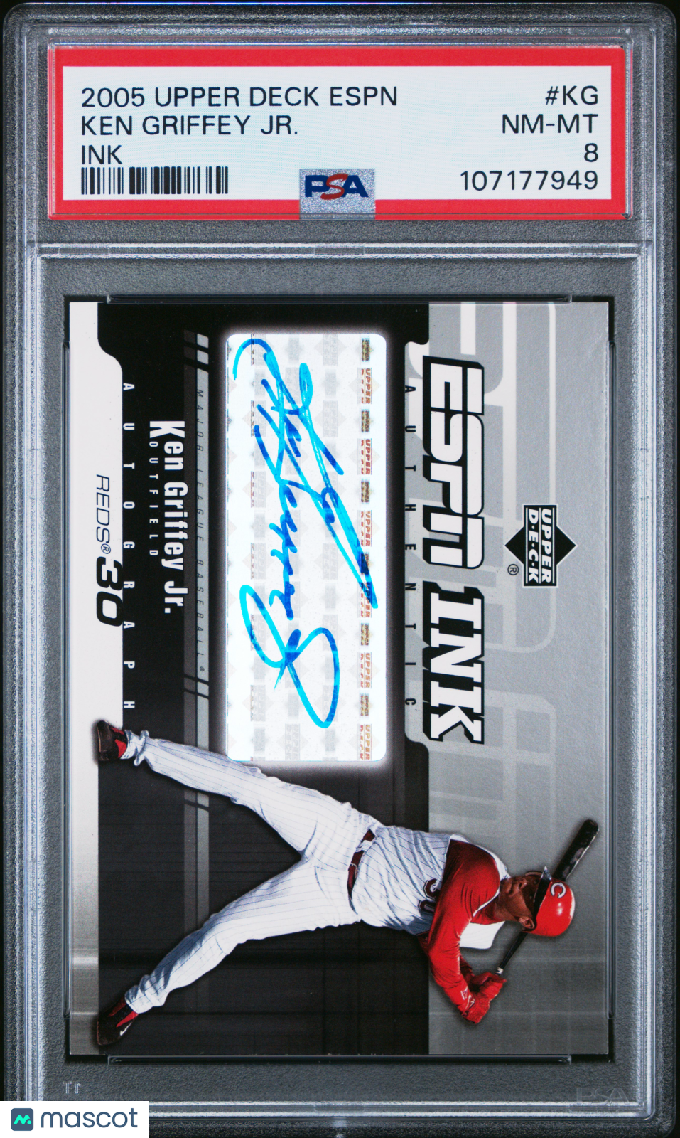 2005 Upper Deck Espn Ink Ken Griffey JR. #KG PSA 8