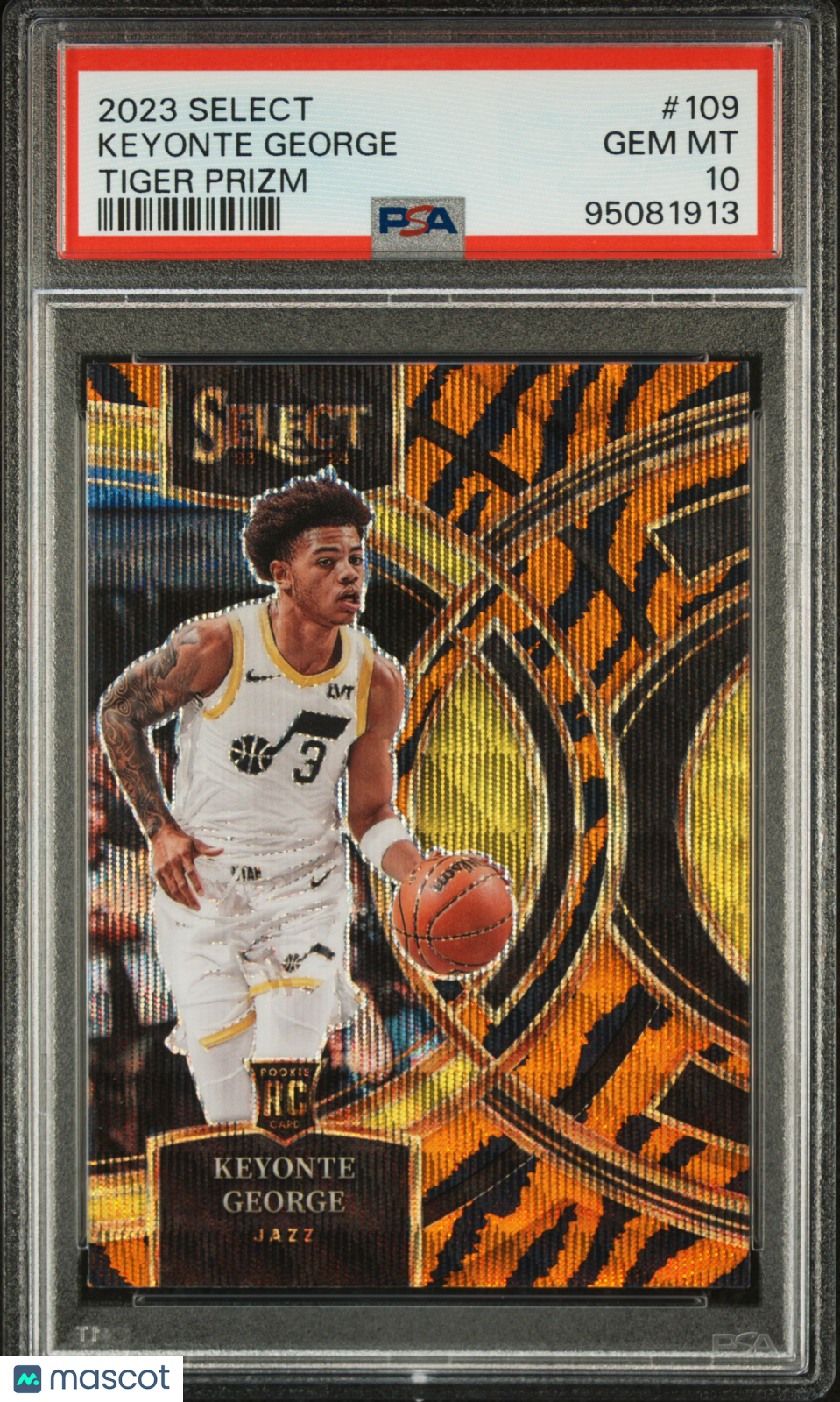 2023 Panini Select Keyonte George #109 Tiger Prizm PSA 10