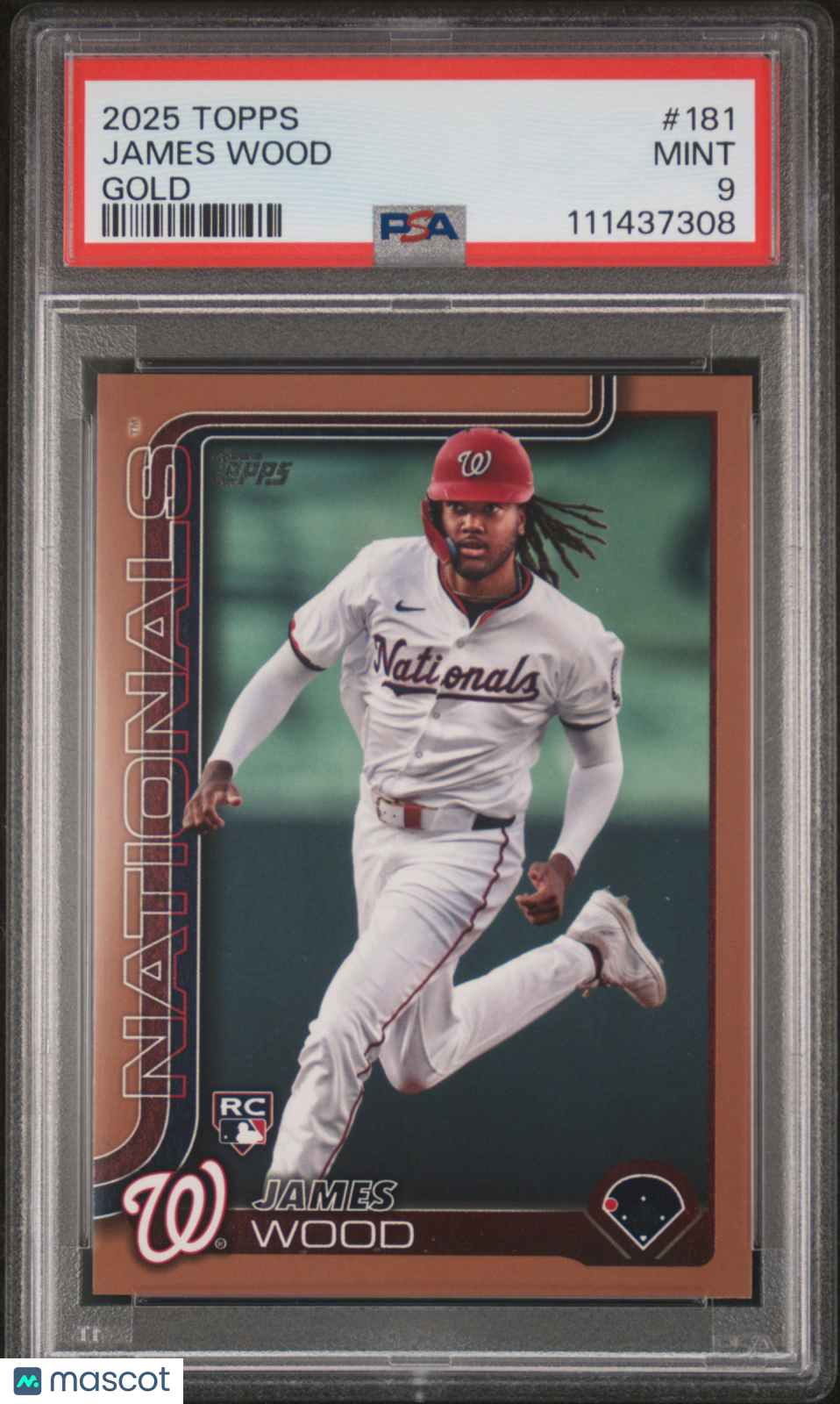 2025 Topps James Wood #181 Gold PSA 9