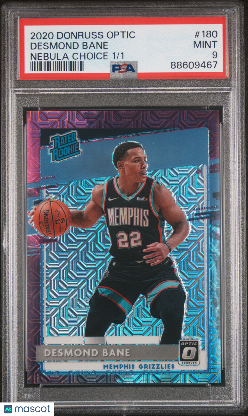 2020 Panini Donruss Optic Desmond Bane #180 Nebula Choice 1/1 PSA 9