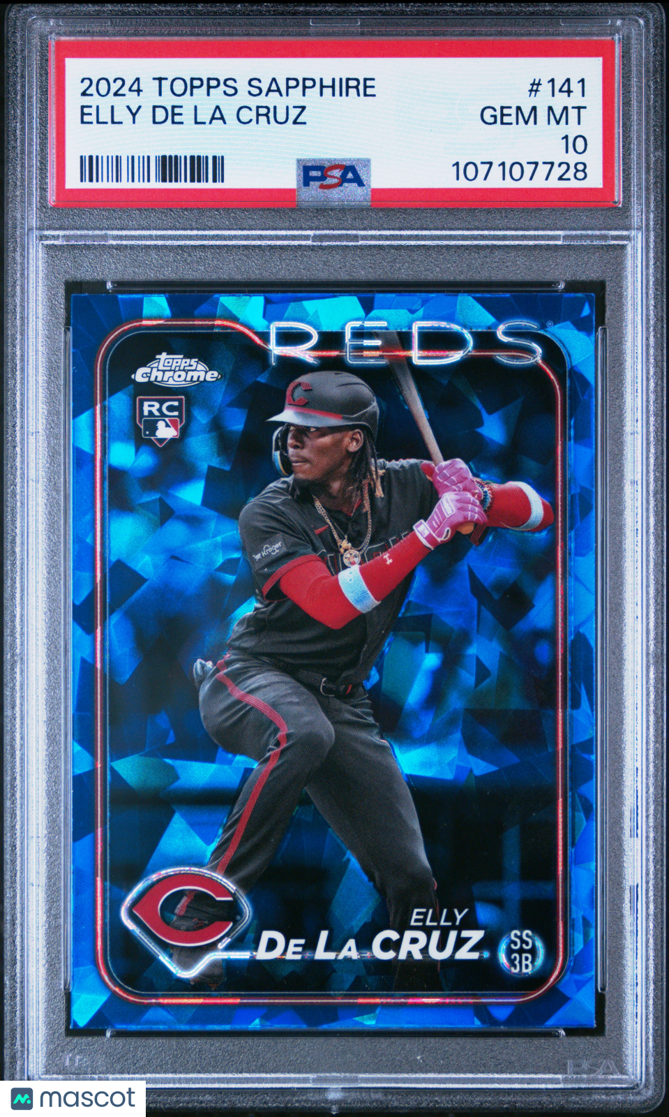 2024 Topps Chrome Sapphire Elly De La Cruz #141 PSA 10