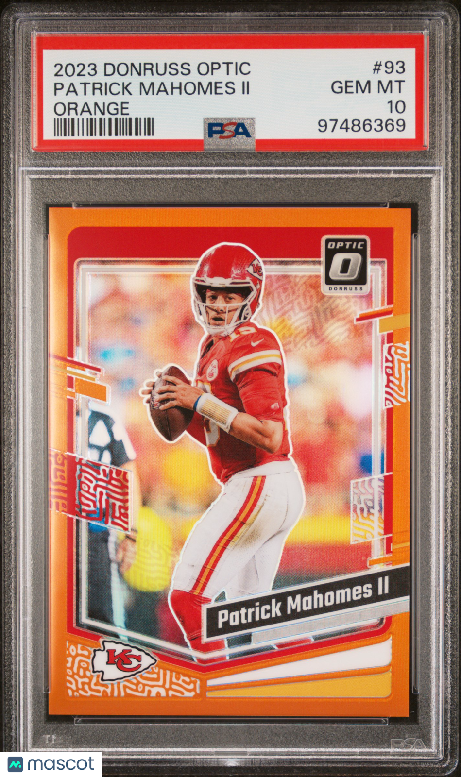 2023 Panini Donruss Optic Patrick Mahomes II #93 Orange PSA 10