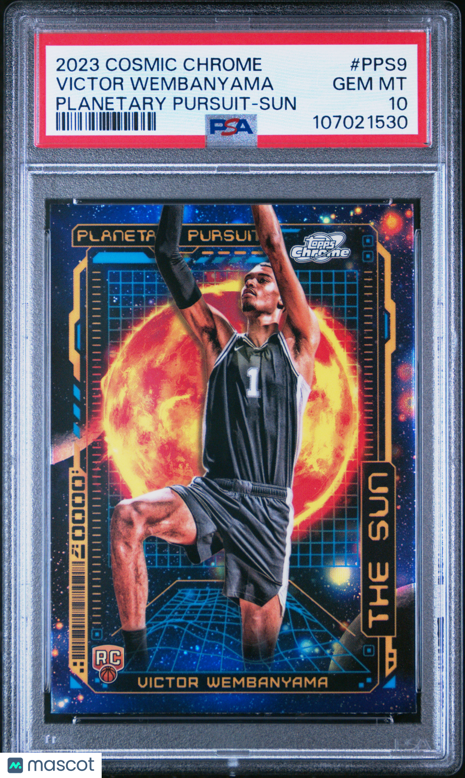 2023 Topps Cosmic Chrome Planetary Pursuit Victor Wembanyama #PPS9 Sun PSA 10