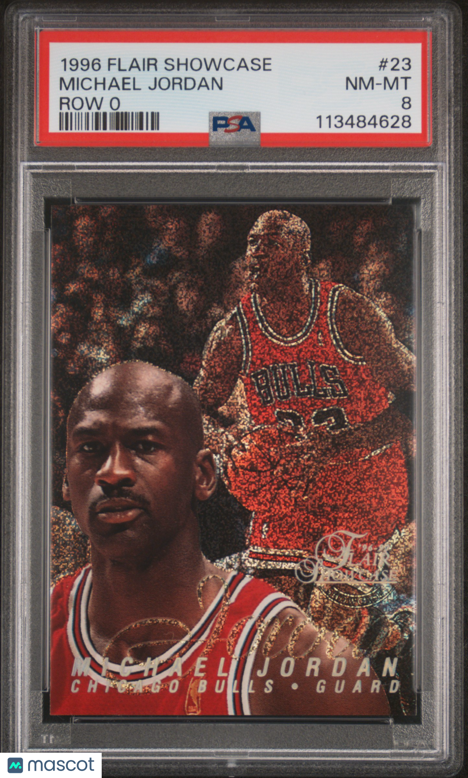 1996 Flair Showcase Michael Jordan #23 Row 0 PSA 8