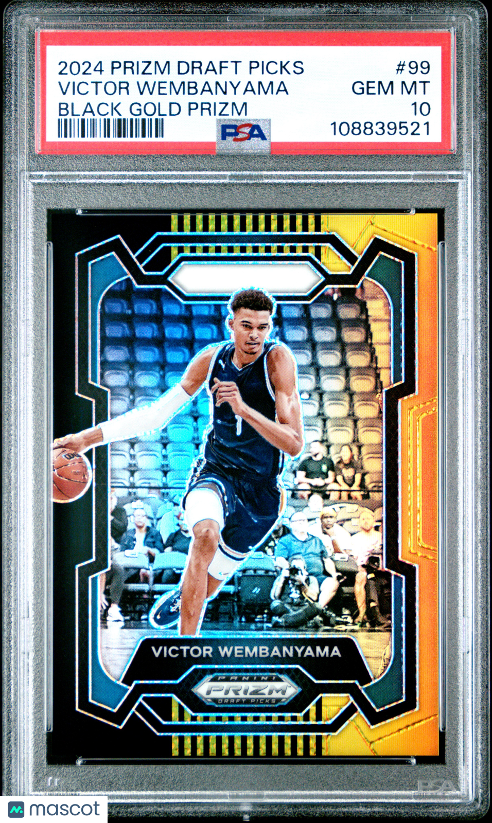 2024 Panini Prizm Draft Picks Victor Wembanyama #99 Black Gold PSA 10