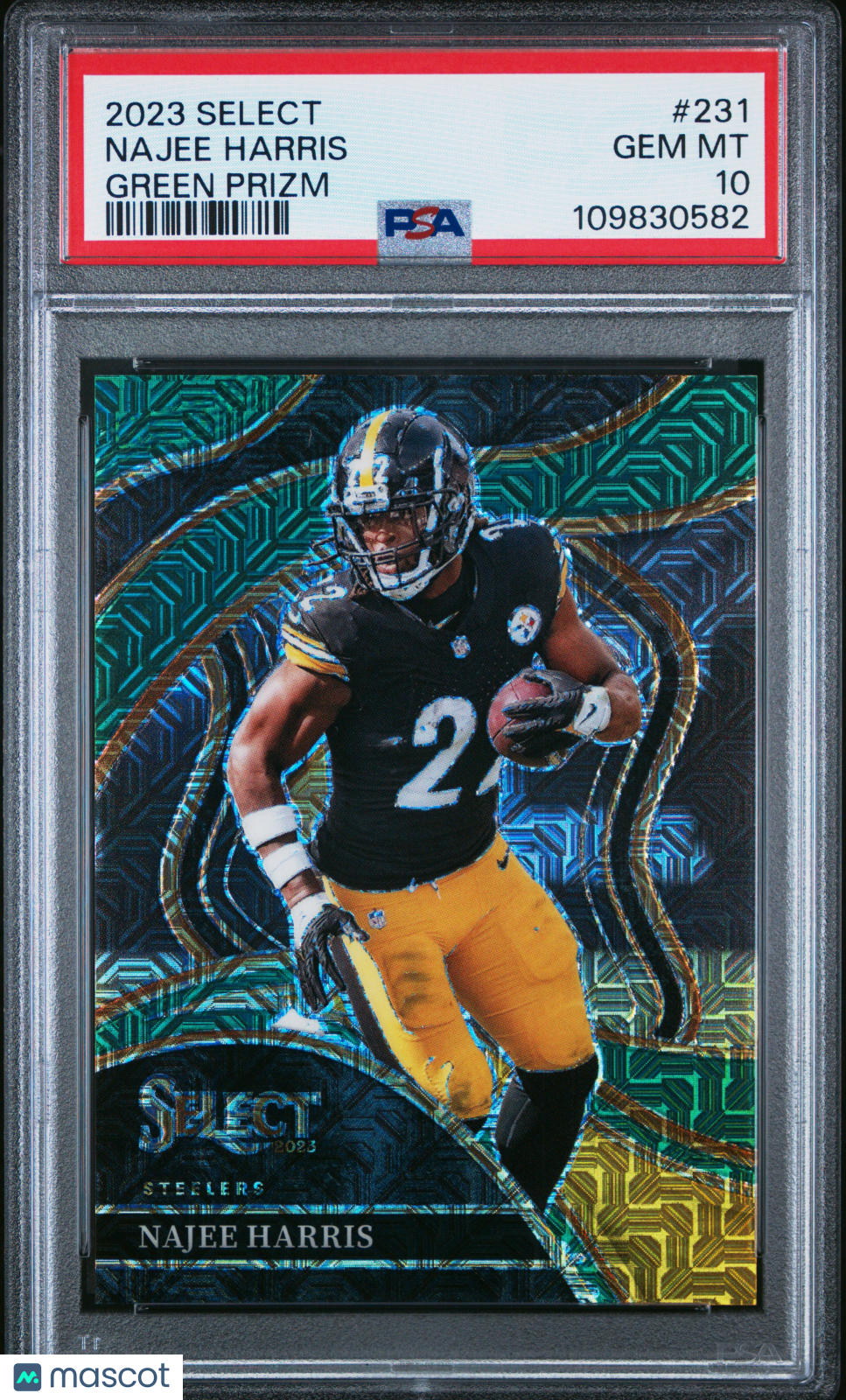 2023 Panini Select Najee Harris #231 Green Prizm PSA 10