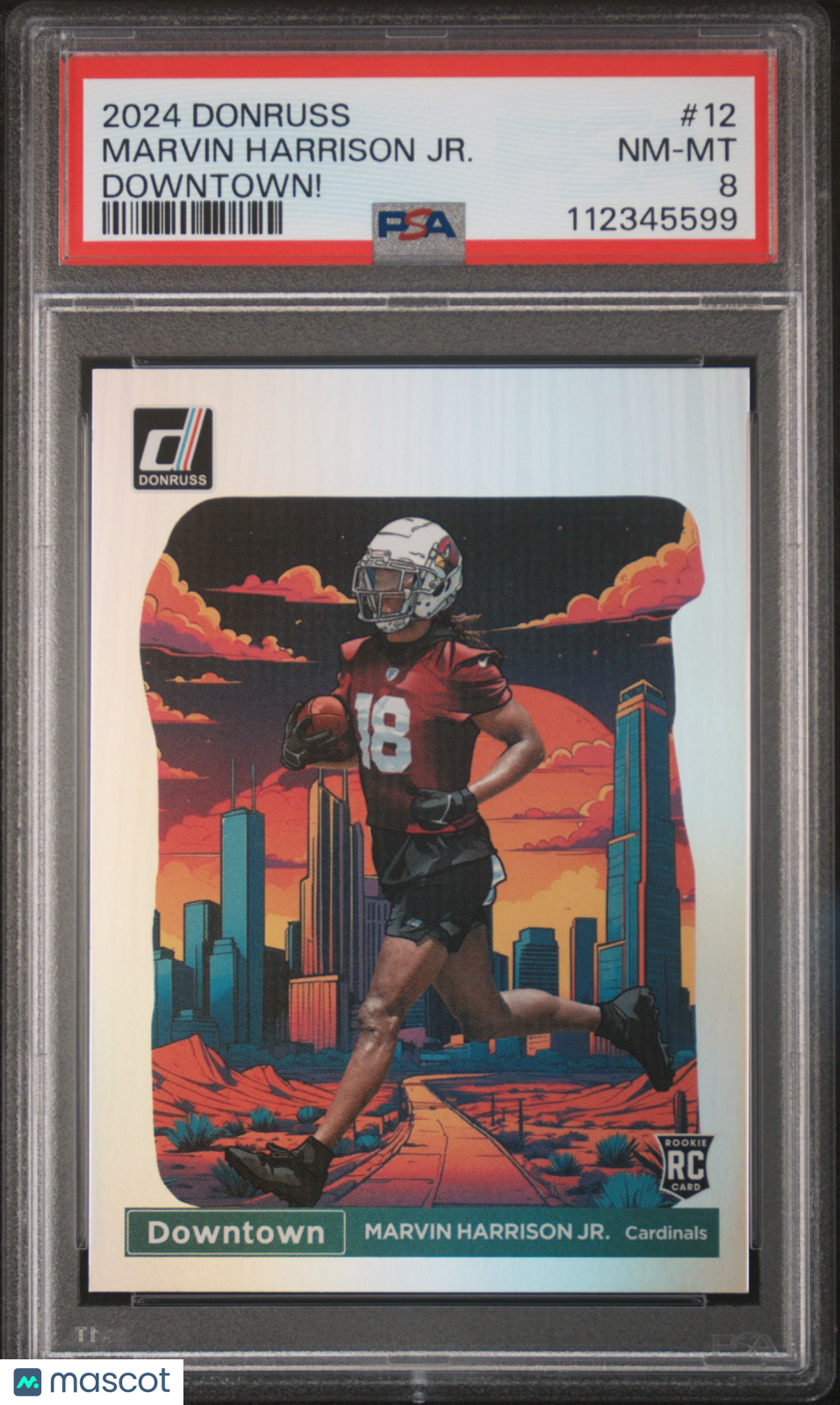 2024 Panini Donruss Downtown! Marvin Harrison JR. #12 PSA 8