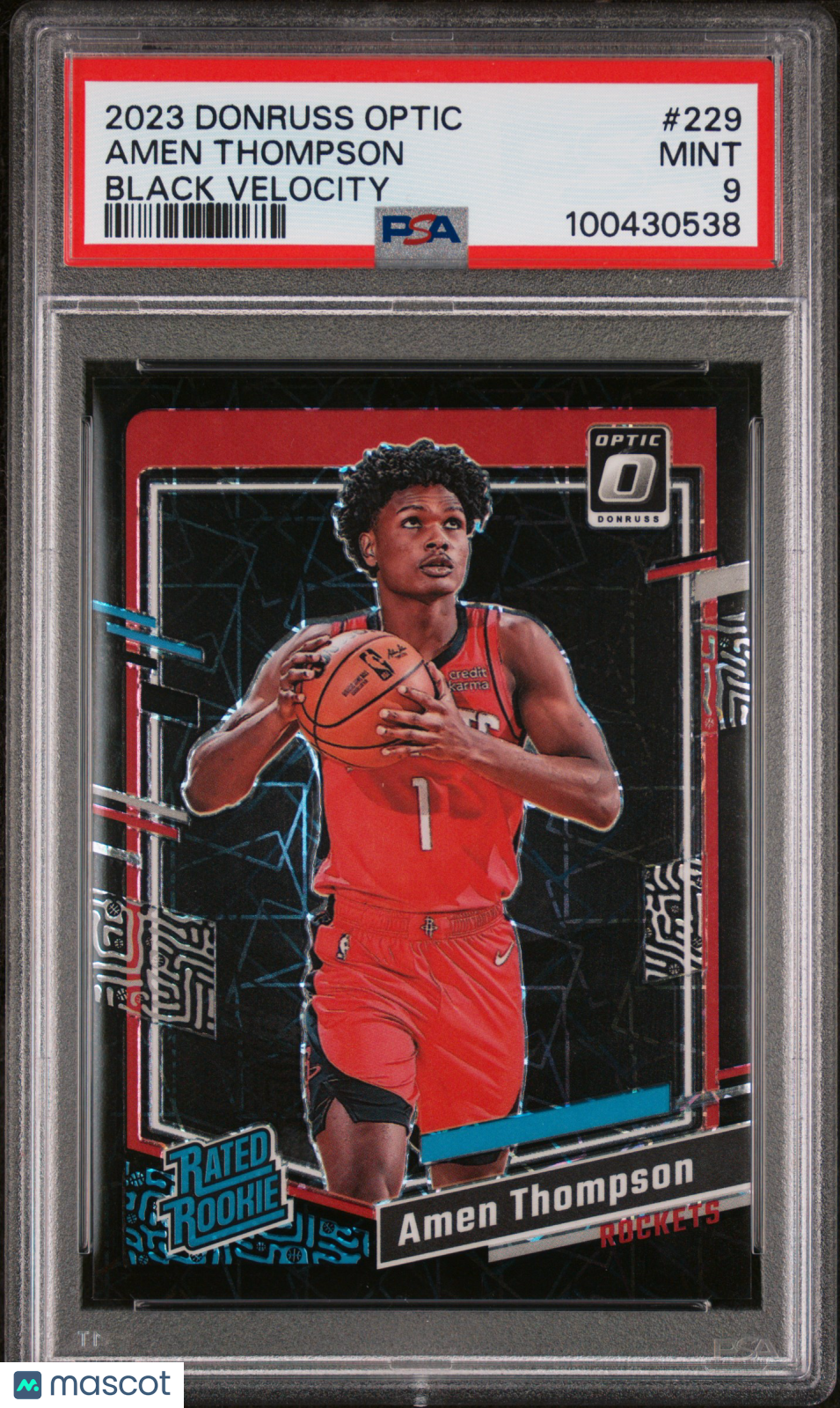 2023 Panini Donruss Optic Amen Thompson #229 Black Velocity PSA 9