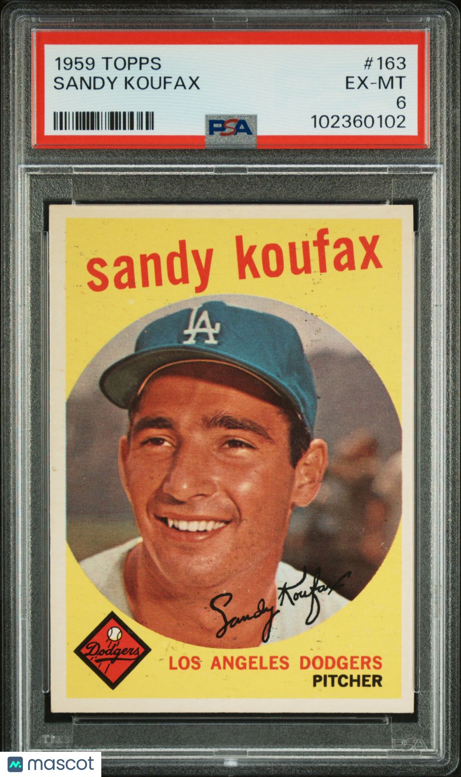 1959 Topps Sandy Koufax #163 PSA 6
