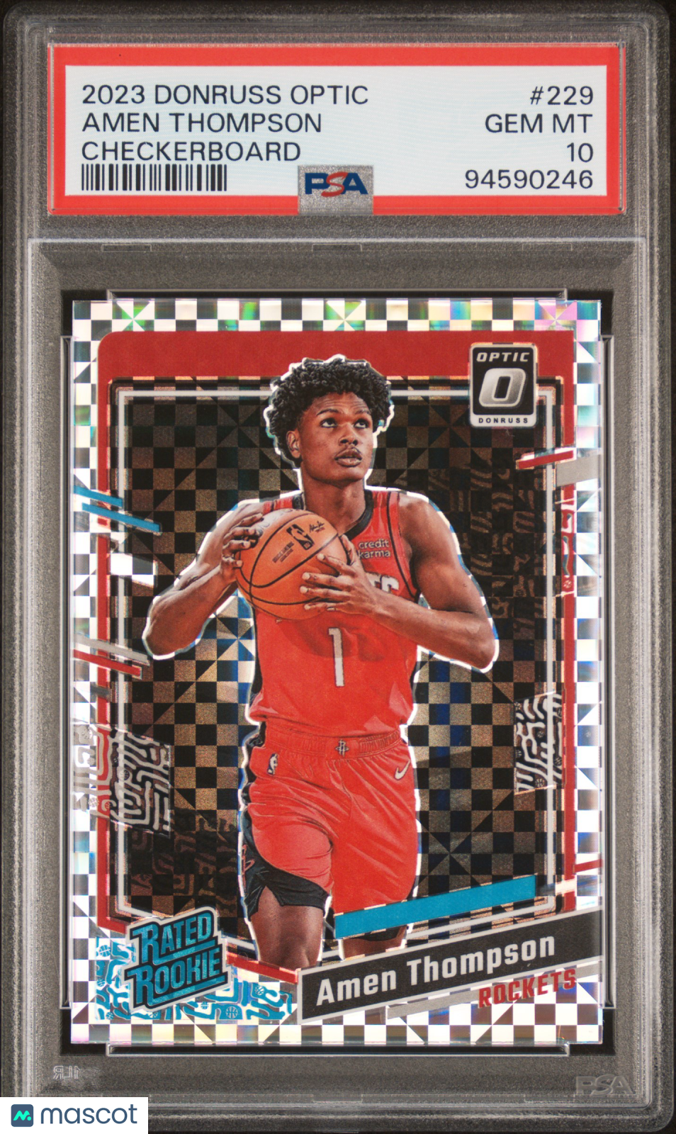 2023 Panini Donruss Optic Amen Thompson #229 Checkerboard PSA 10