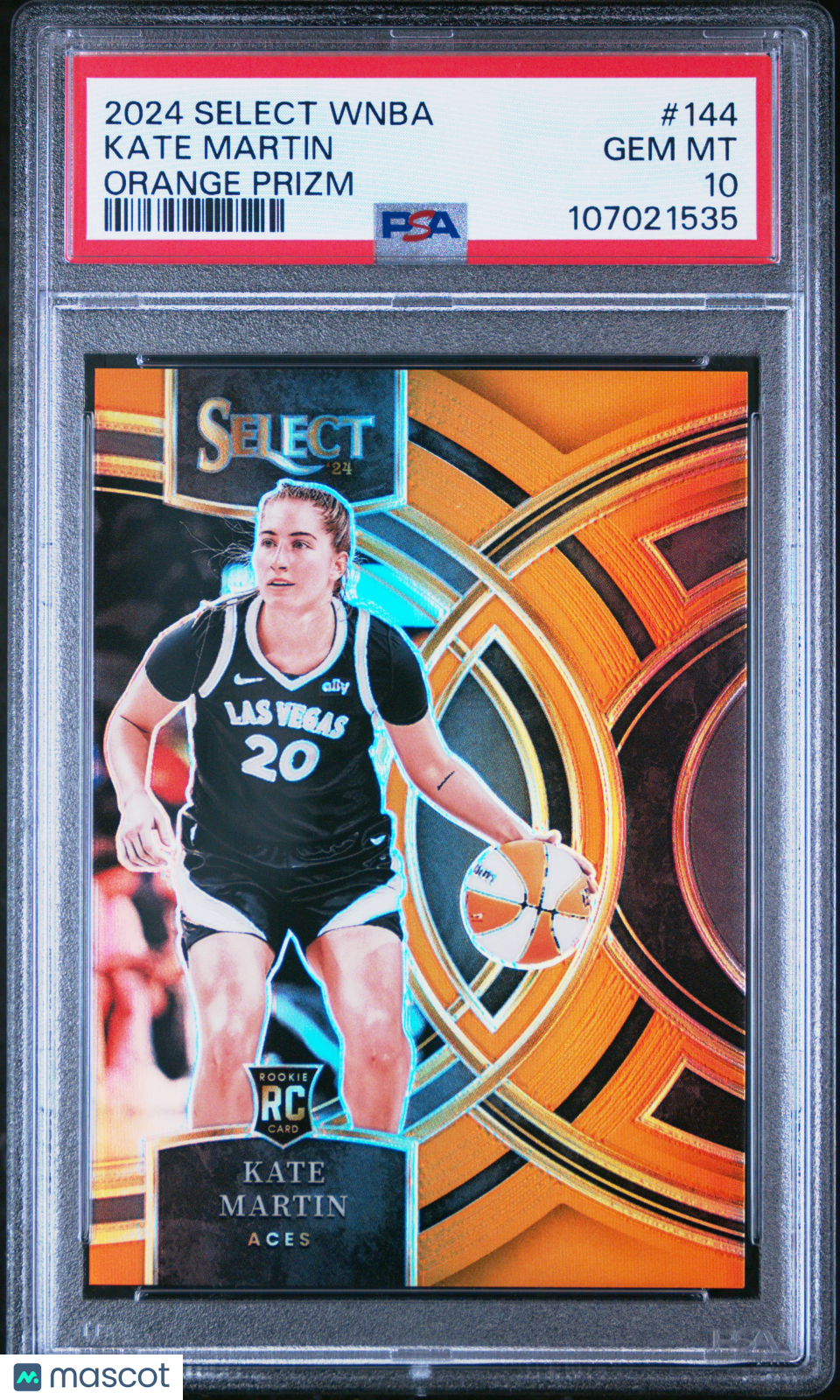2024 Panini Select WNBA Kate Martin #144 Orange Prizm PSA 10