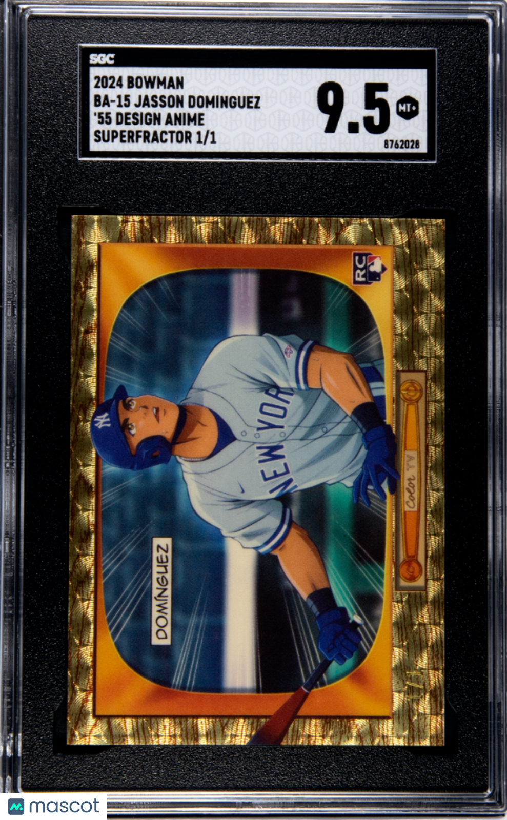 2024 Bowman Jasson Dominguez #BA-15 '55 Anime Superfractor 1 1 SGC 9.5