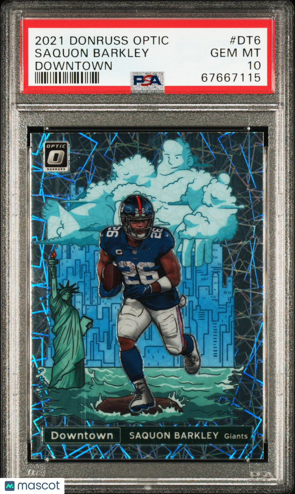 2021 Panini Donruss Optic Downtown Saquon Barkley #DT6 PSA 10