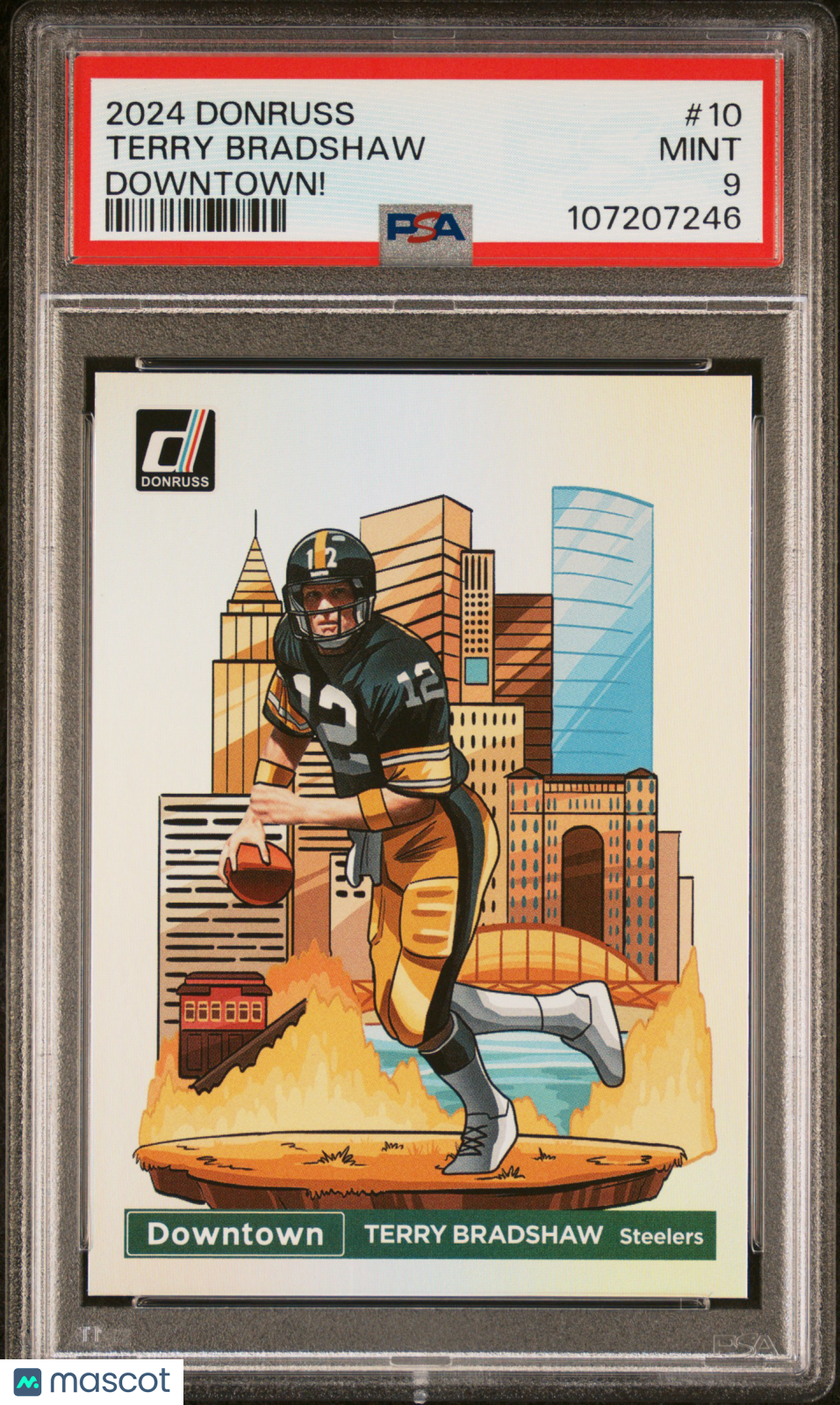 2024 Panini Donruss Downtown! Terry Bradshaw #10 PSA 9