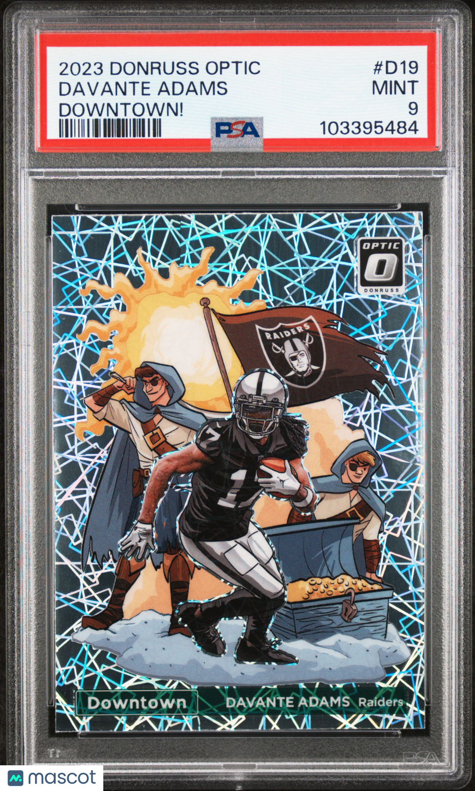 2023 Panini Donruss Optic Downtown! Davante Adams #D19 PSA 9