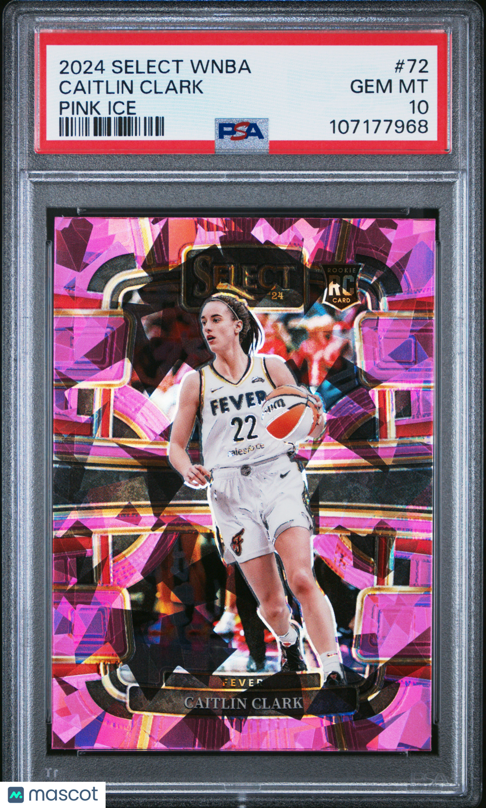 2024 Panini Select WNBA Caitlin Clark #72 Pink Ice PSA 10