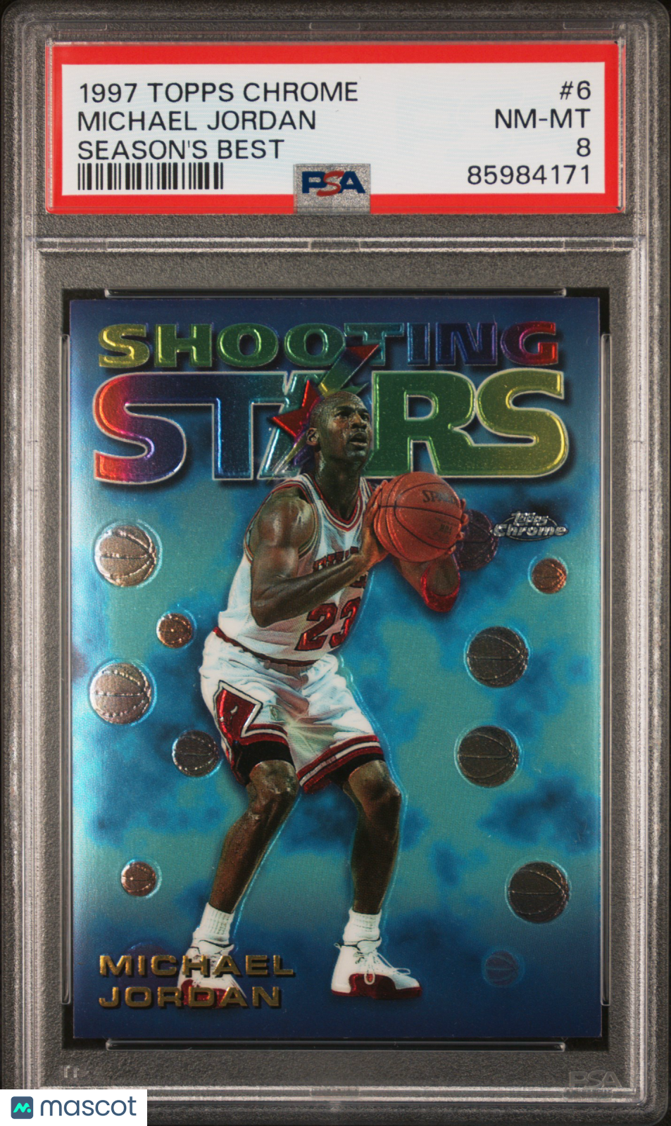 1997 Topps Chrome Season's Best Michael Jordan #6 PSA 8
