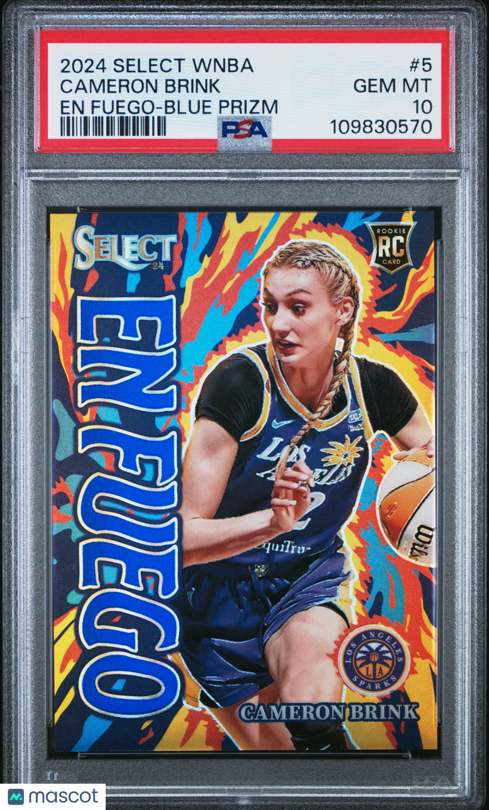 2024 Panini Select WNBA EN Fuego Cameron Brink #5 Blue Prizm PSA 10