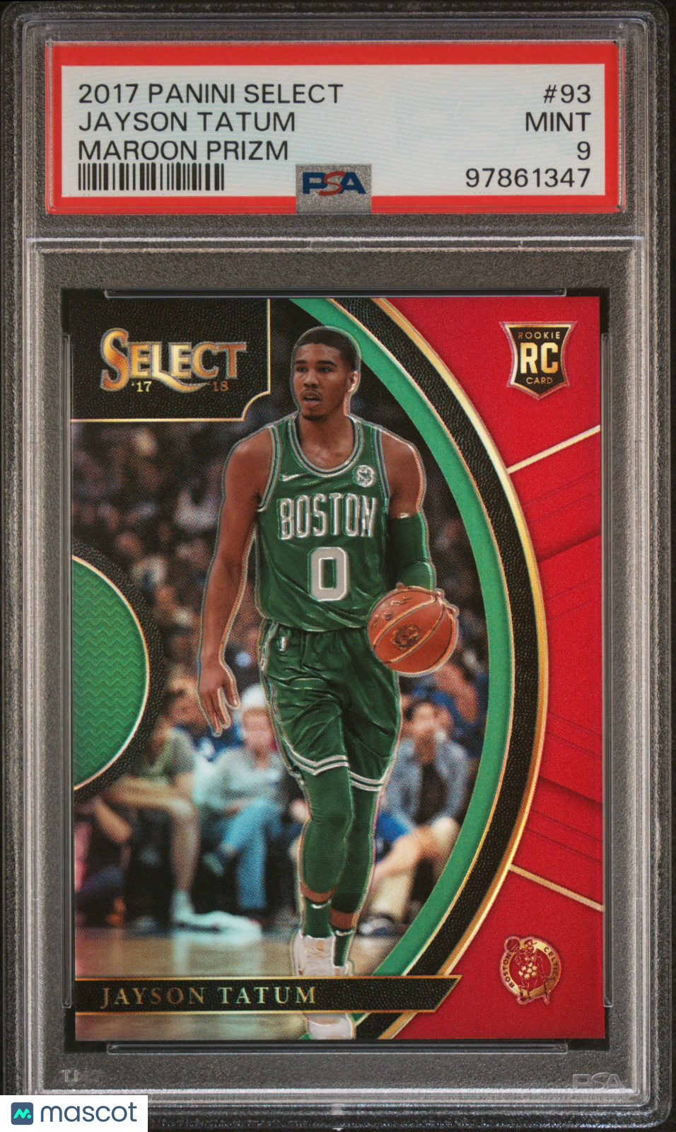 2017 Panini Select Jayson Tatum #93 Maroon Prizm PSA 9