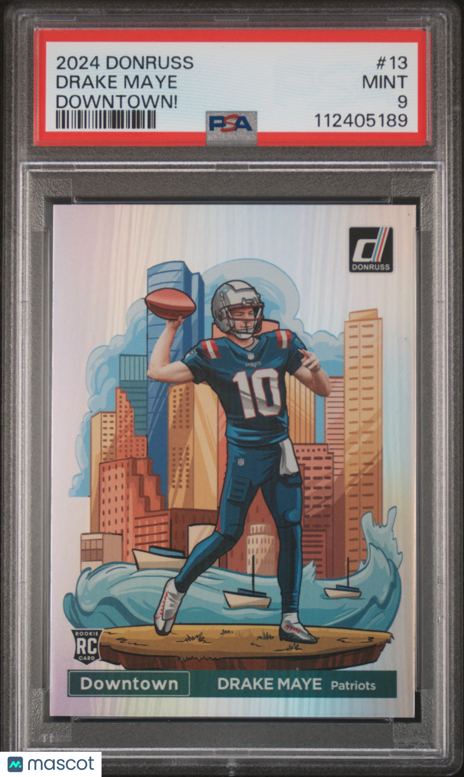 2024 Panini Donruss Downtown! Drake Maye #13 PSA 9