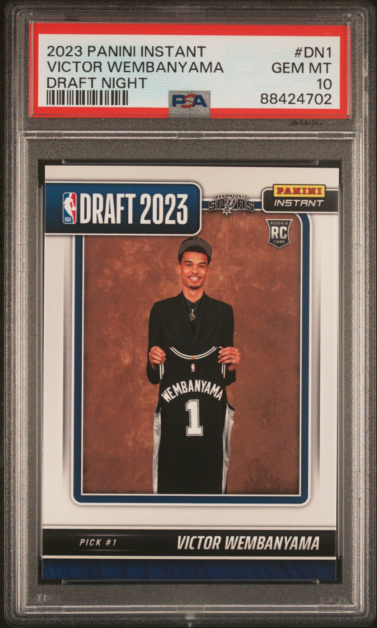 2023 Panini Instant Draft Night Victor Wembanyama #DN1 PSA 10