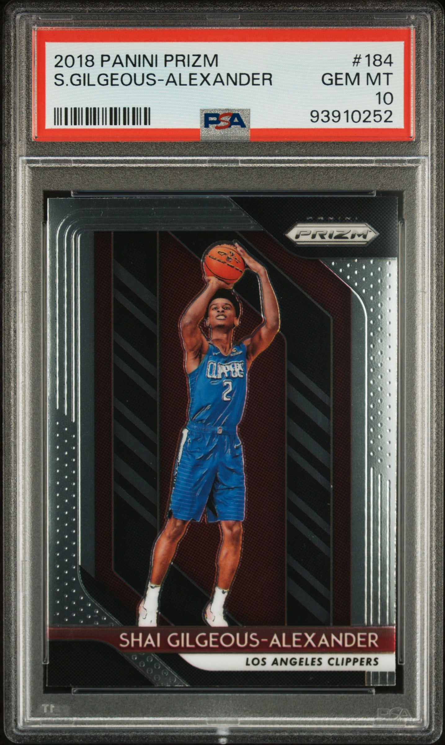 2018 Panini Prizm S. Gilgeous-Alexander #184 PSA 10